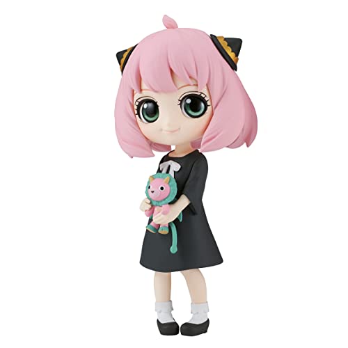Banpresto Spy X Family-Anya Forger Vers.A-Q Posket 13Cm, Black, One Size