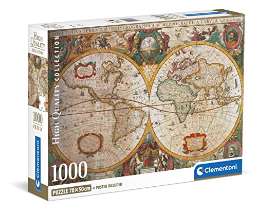 Clementoni Collection-Old Map-1000 Pezzi-Puzzle Adulti, Made In Italy, Multicolore, 39706