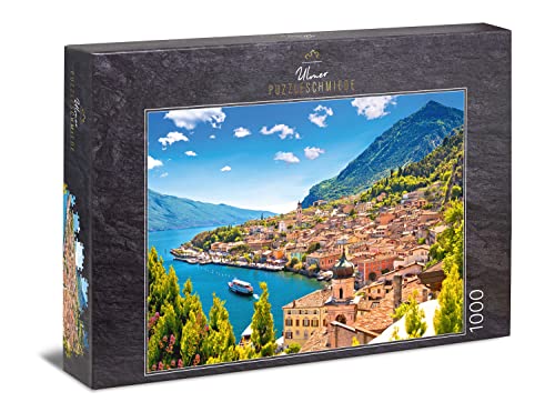 Ulmer Puzzleschmiede - Puzzle "Lago Di Garda" - Motivo Paesaggistico Del Lago Di Garda Con Il Villaggio Di Limone. Lombardia, Nord Italia