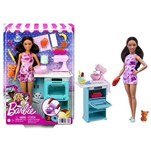 Barbie - Biologa Marina Bambola Castana Con Playset Laboratorio Con 10+ Pezzi, Trolley Che Si Apre Per Riporre Gli Accessori, Giocattolo Per Bambini 3
