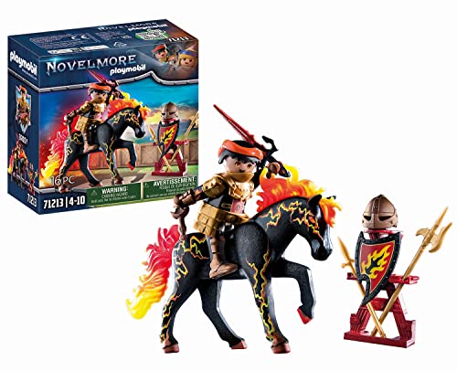 Playmobil Novelmore 71213 Guerrieri Di Burnham, Cavaliere Di Fuoco, Giocattolo Per Bambini Dai 4 Anni In Su
