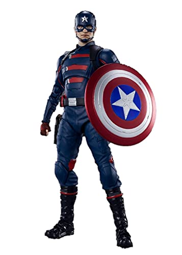 Bandai- Figura John F. Walker 1 Does Not Apply 195281 Figurina Marvel Falcon And The Winter Soldier Sh Figuarts Captain America, 17 Cm, Multicolore, S