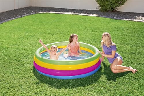 Bestway 51117 Piscinetta Per Bambini A 4 Anelli Colorati, 3 Anni+