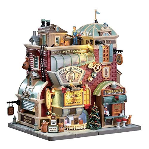 Lemax Caddington Village-Sights & Sounds: Vintage Grind Coffee Company-(75187-Uk), Multicolore