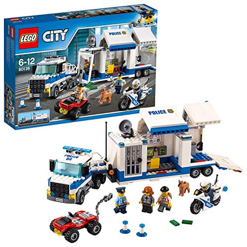 Lego City Police Centro Di Comando Mobile, Set Con Camion E Moto Giocattolo Della Polizia, Giochi Per Bambini Di 6-12 Anni, 60139