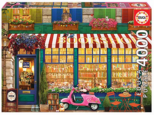 Educa - Puzzle Da 4000 Pezzi Per Adulti | Vintage Bookshop. Misura: 136 X 96 Cm. Include Servizio Pezzi Mancanti. Consigliato A Partire Dai 14 Anni (1