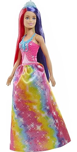 Barbie Dreamtopia Bambola Royal Da Circa 30Cm Con Lunghissimi Capelli Fantasia E Accessori, Giocattolo Per Bambini 3+Anni,Gtf38