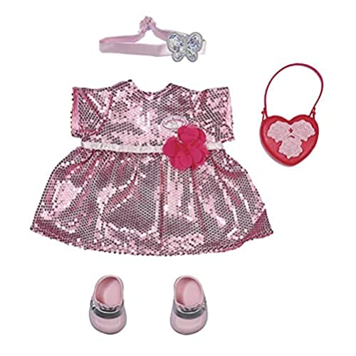 Baby Annabell Deluxe Vestito Glamour 43Cm - Abito Da Festa Luccicante - Il Gioco Creativo Promuove L'Empatia E Le Abilità Sociali, Età: Dai 3 Anni In