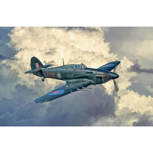 Italeri 2828 1:48 Hurricane Mk.Ii C - Modellismo, Kit, Modello Pavimento, Hobby, Colla, Kit Plastica, Dettagliato, Grigio