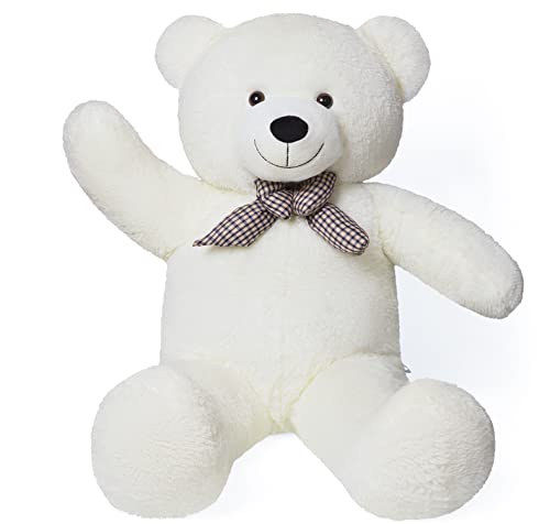 Yunnasi Peluche Gigante Xxl Orso Di Peluche Giganti 120Cm Bianco,Regalo Per Bambini Compleanno Natale
