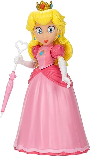Nintendo Super Mario Movie 5 "/ 12,5 Cm Peach Action Figure Con Ombrello Accessorio