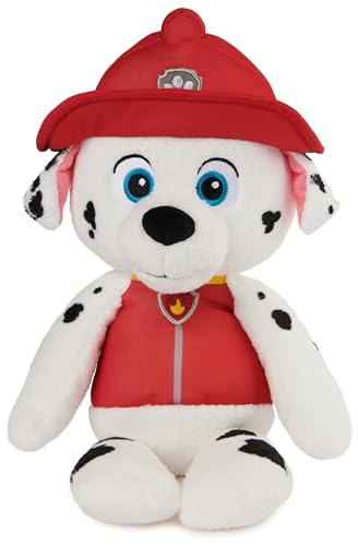 Gund Paw Patrol, Giocattolo Di Peluche Ufficiale Marshall Take Along Buddy, Animale Di Peluche Adatto Da 1 Anno In Su, Rosso E Bianco, 33 Cm