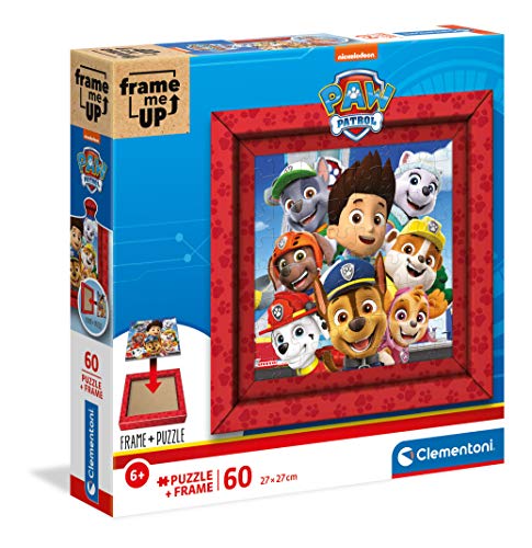Clementoni Paw Patrol Frame Me Up Patrol-60 Pezzi-Made In Italy, Bambini 6 Anni+, Puzzle Con Cornice, Multicolore, 38808