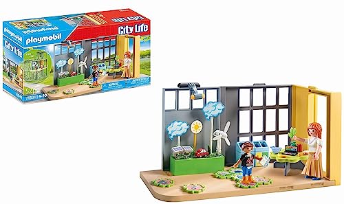 Playmobil City Life 71331 Aula Climatologia, Aula Del Futuro, Puzzle Con Compiti Di Protezione Del Clima E Altro, Giocattolo Per Bambini Dai 4 Anni In