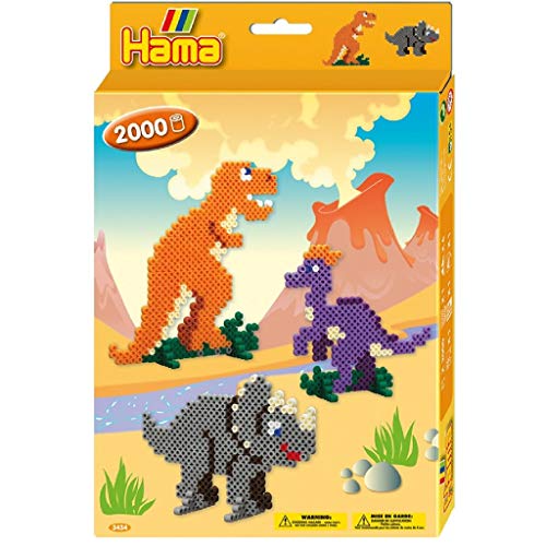 Hama - Kit Per Realizzare Dinosauri, Include 2000 Perline