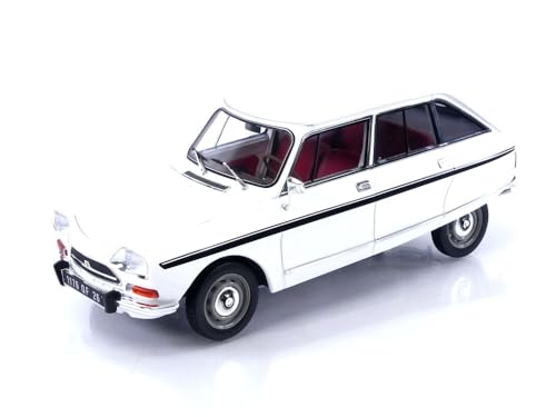 Norev- Citroën Ami Super 1974 Meije White 1:18 Miniatura, Multicolore, 1/18E, 181679