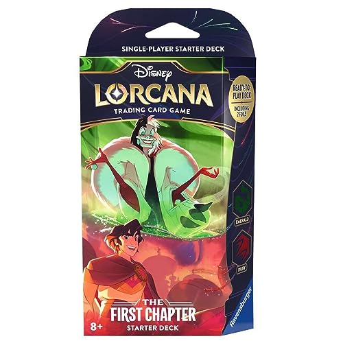 Disney Lorcana Trading Card Game: Il Primo Capitolo Starter Deck Smeraldo E Rubino (Inglese)