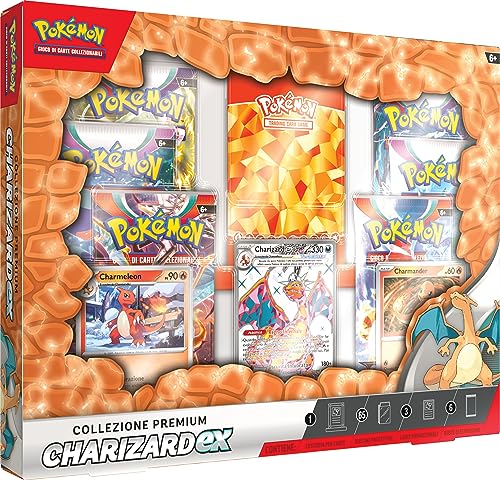 Collezione Premium Charizard-Ex Del Gcc Pokémon (Una Carta Promozionale Olografica Impressa In Modo Speciale, Due Carte Olografiche E Sei Buste Di Esp