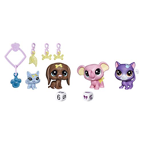 Hasbro Little Pet Shop - Cofanetto Mistero Lucky Pets – 4 Statuine Animali E 4 Ciondoli