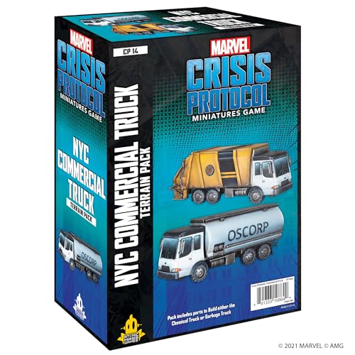 Atomic Mass Games , Marvel Crisis Protocol: Nyc Commercial Truck Terrain Pack , Miniatures Game , Ages 14+ , 2 Players , 90 Minutes Playing Time