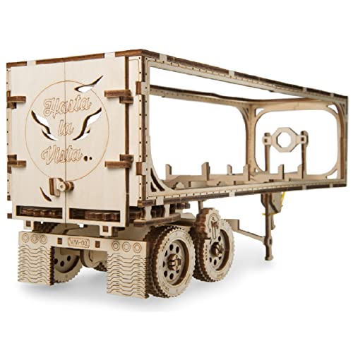 Ugears Vm-03 Rimorchio Per Camion – Da Abbinare Al Camion Vm-03 – Modellino In Legno Da Costruire