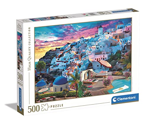Clementoni Collection-Greece View-500 Pezzi-Puzzle Adulti, Made In Italy, Multicolore, 35149