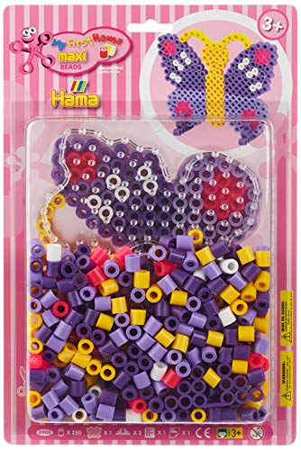 Hama 8908 Set Di Perline, Con Tavoletta E Carta Da Stiro, Motivo: Farfalla, Circa 250 Pz.