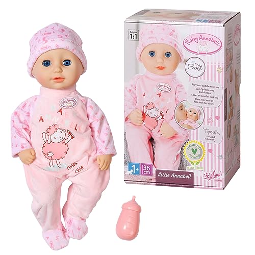 Baby Annabell 706466 Little Annabell-36Cm Soft Bodied Pretend Feeding-Suitable For Children Aged 1+ Years-Perfect Toddlers-Includes Doll, Bottle And O