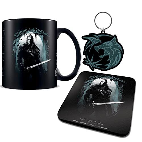 Pyramid Set Regalo Con Tazza, Sottobicchiere E Portachiavi The Witcher The Hunter