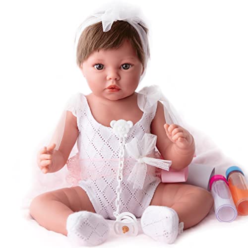 María Jesús Bambola Reborn Femmina 2Kg E 52Cm, Bambola Reborn Tutta In Silicone Bagnabile, Bambola Reborn Originale Silicone Tutto Il Corpo, Bambole R