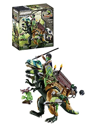 Playmobil Dino Rise 71261 T-Rex, Dinosauro Con Armatura Removibile, Un Dispositivo Per Il Lancio Di Pietre, Giocattolo Per Bambini Dai 5 Anni In Su