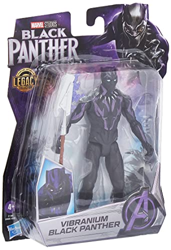 Marvel Hasbro, Black Panther, Studios Legacy Collection, Action Figure Di Black Panther Vibranium In Scala Da 15 Cm, Dai 4 Anni In Su, Multi Color, E1
