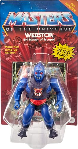 Masters Of The Universe Origins Action Figure, Webstor Collectible, Motu Master Of Escape, 16 Articolazioni Snodate, 14 Cm Con Accessori