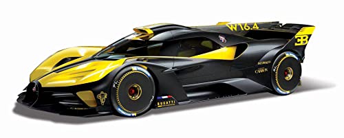 Burago-May Cheong Group-Bburago-1/18 - Veicolo Per Bambini Dai 3 Anni 11047Y, 11047Y, 1/18 Bugatti Bolide-Giallo