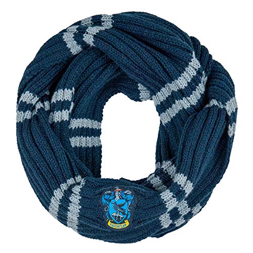 Cinereplicas - Harry Potter - Sciarpa Infinity - Ultra Morbida - Licenza Ufficiale - Casa Corvonero - 190 Cm - Blu E Grigio