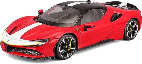 Burago - May Cheong Group-Bburago-1/18 Ferrari Signature-Sf90 Stradale-Rosso-Veicolo Per Bambini Dai 14 Anni-16911, 16911