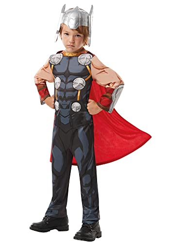 Rubie'S- Marvel Avengers Thor-Costume Classico Da Bambino Ragazzi, Grigio, M, 640835M