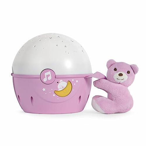 Chicco Next2Stars Luce Notturna Per Bambini Con Pupazzo - Proiettore Stelle Soffitto Per Culla E Lettino Neonati, Con Sensore Sonoro, 3 Effetti Lumino