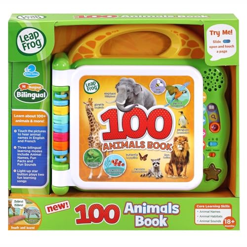 Leapfrog- Libro Di 100 Animali, Multicolore, 24 X 23.5 X 4.5 Cm (Hwd), 609543