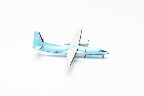 Herpa Modello Di Aereo Maersk Air Fokker 50 - Oy-Mmt In Scala 1:200 - Modello Di Aereo, Pezzo Da Collezione, Miniatura Deco, Statuetta Con Supporto In