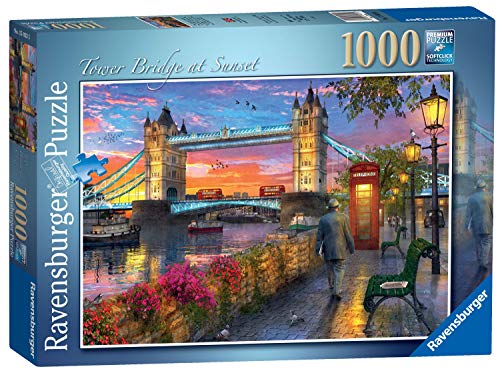 Ravensburger - Puzzle Tower Bridge Al Tramonto, 1000 Pezzi, Idea Regalo, Per Lei O Lui, Puzzle Adulti