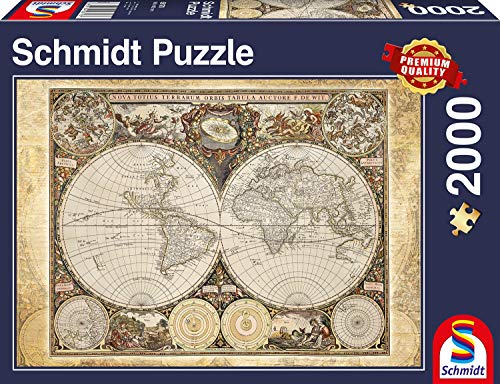 Schmidt Mappamondo Storico, Puzzle, 2000 Pezzi, Colore Multicolore, 58178