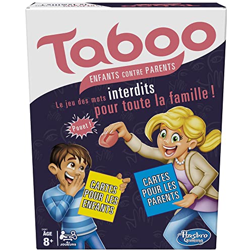 Hasbro Gaming Taboo - Gioco Da Tavolo Taboo Per Bambini Contro I Genitori, Versione Francese