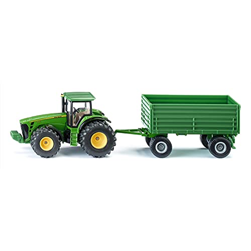 Siku 1953, Trattore John Deere Con Rimorchio, 1:50, Metallo E Plastica, Verde, Multifunzionale