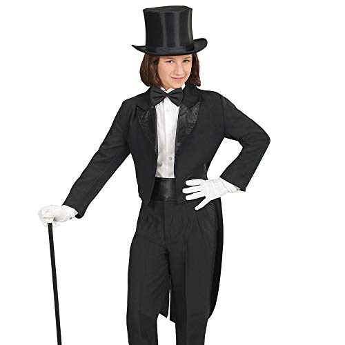 "Children'S Black Tailcoat With Satin Collar" - (128 Cm / 5-7 Years)