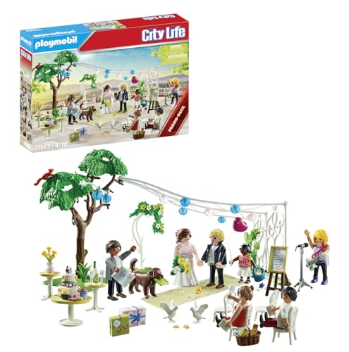 Playmobil City Life 71365 Promo Packs Festa Di Matrimonio, Cerimonia Di Matrimonio Romantica E Divertente Da Riprodurre, Con Decorazioni E Diversi Ani