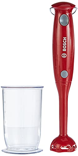 Klein Theo 9566 Frullatore Ad Immersione Bosch, Rosso I Replica Sicura Per I Bambini Con Finte Lame Rotanti E Misurino I Dimensioni: 4 Cm X 4 Cm X 25