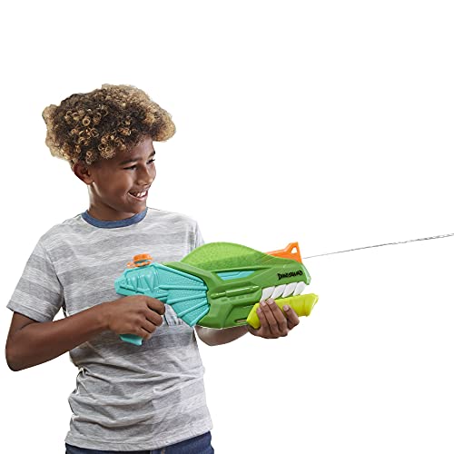 Nerf Super Soaker Blaster Ad Acqua Nerf Dinosquad Dino-Soak, Getto D'Acqua Azionato A Pompa Per Giochi D’Acqua Estivi