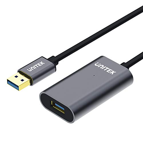 Unitek Cavo Di Prolunga Da 10 Metri Con Amplificatore Usb 3.1 Gen1 │ Cavo Ripetitore Usb Con Amplificatore Di Segnale E Alimentazione│ Da Usb-A Maschi