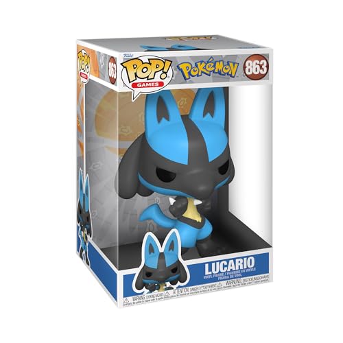 Funko Pop! Jumbo: Pokemon - Lucario - Figura In Vinile Da Collezione - Idea Regalo - Merchandising Ufficiale - Giocattoli Per Bambini E Adulti - Video